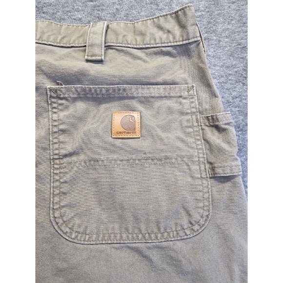 Carhartt Loose Original Fit Pants Mens 40x30 Brown B151 Canvas Carpenter Jean - Picture 5 of 11